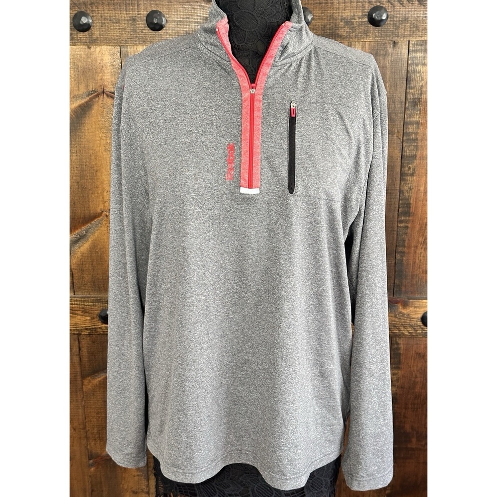 Reebok 1/4 Quarter Zip Pullover Unisex Sz M Jacket Pullover Light Gray